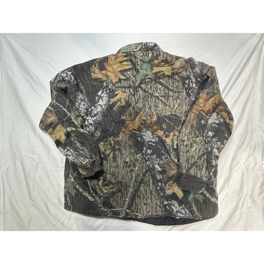 Vintage Cabelas Shirt Mens 2XLarge Camo Faded Chamois Flannel USA 90s Hunting - Picture 7 of 10